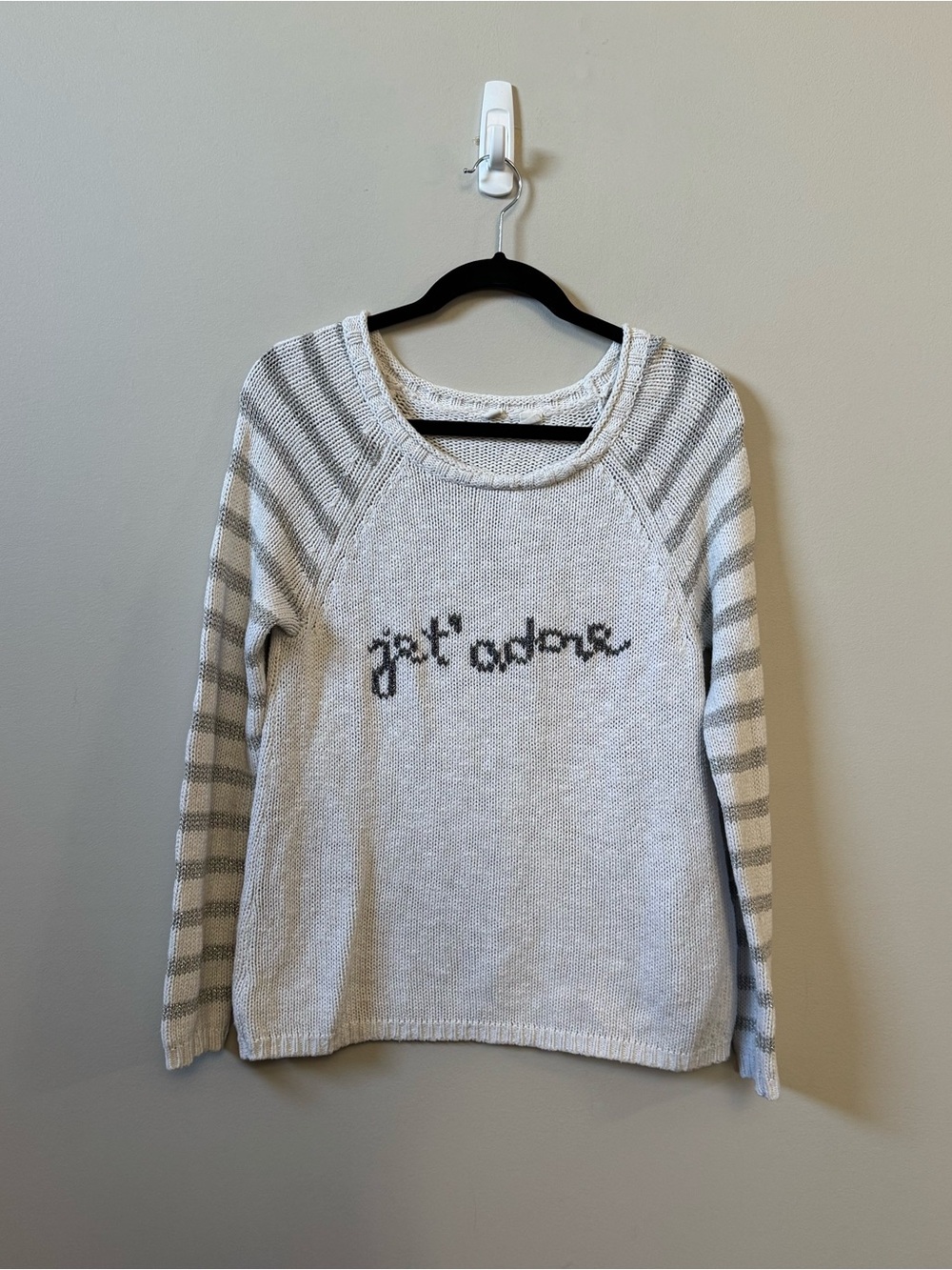 Moth Anthropologie French Jet ‘Adore cotton pullover knit sweater 💜